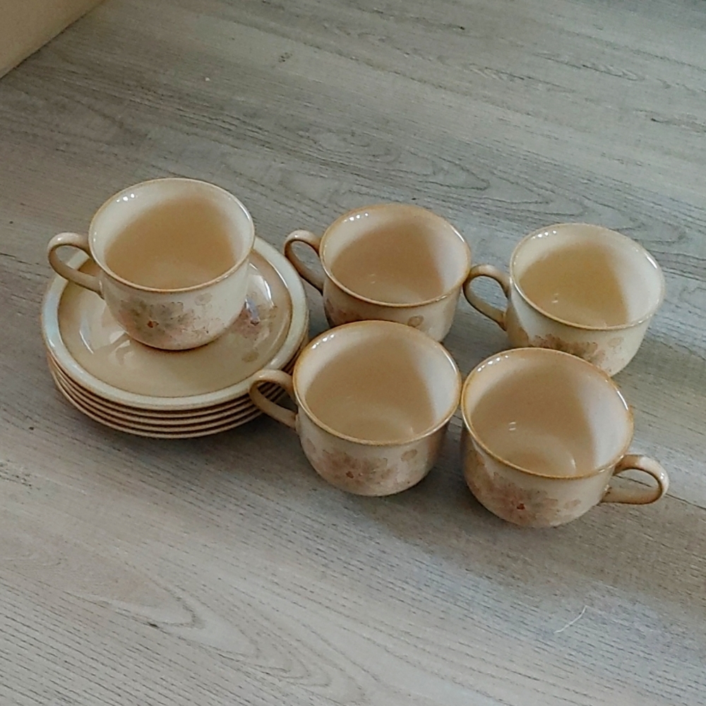 Denby teacups and saucers